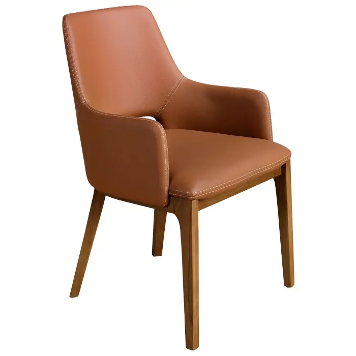 Коричневый стул из экокожи модель 4157