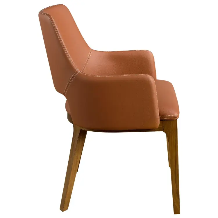 Коричневый стул из экокожи модель 4157
