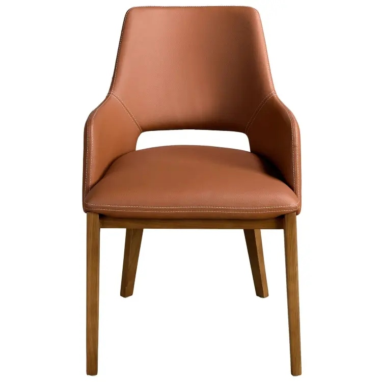 Коричневый стул из экокожи модель 4157