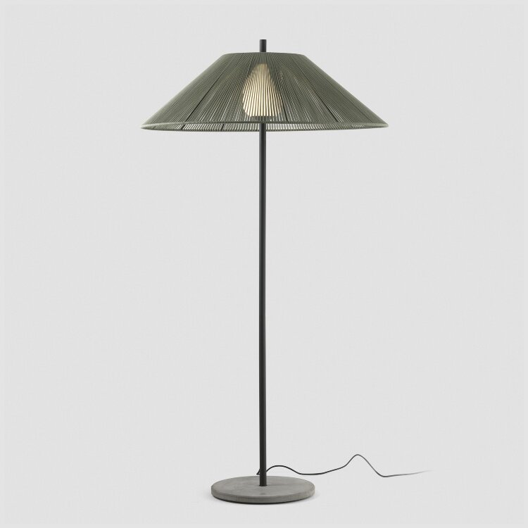 Уличный торшер Saigon 2M C100 оливково-зеленый с цементной базой