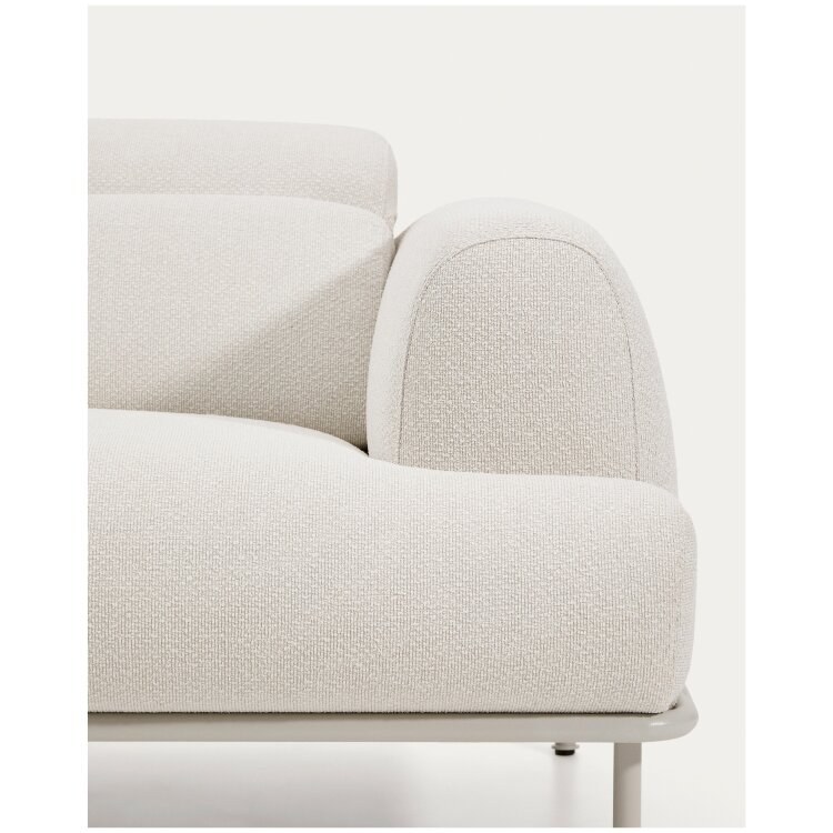 Диван Aurum 3-местный цвета экрю с откидным подголовником 234  см