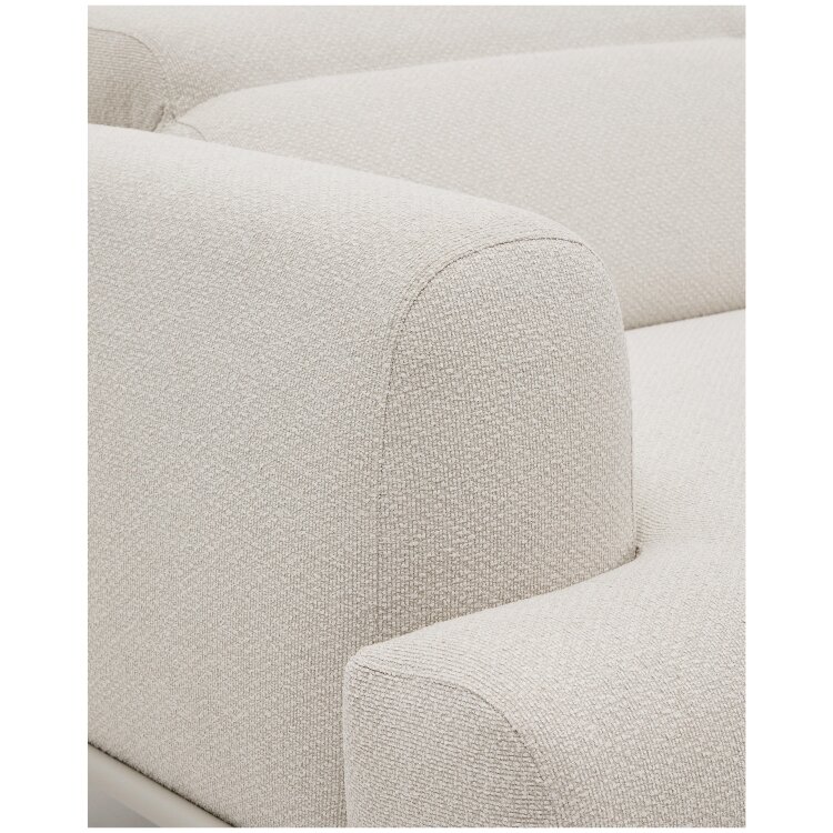 Диван Aurum 3-местный цвета экрю с откидным подголовником 234  см