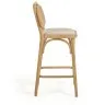 Барный стул Doriane из массива дуба с натуральной отделкой и мягким сиденьем 65 см