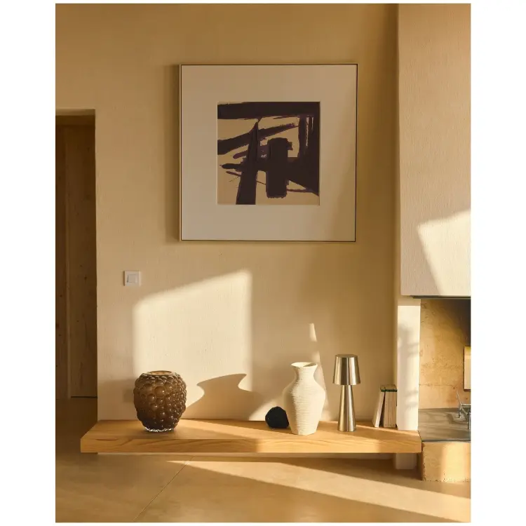 Ваза Pria из папье-маше бежевого цвета, 36см