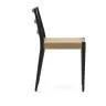 Analy Стул из массива дуба с черной отделкой и сиденьем из 100% веревки