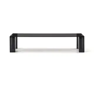 Журнальный столик Adularia из стекла темно-серого цвета 140 x 60