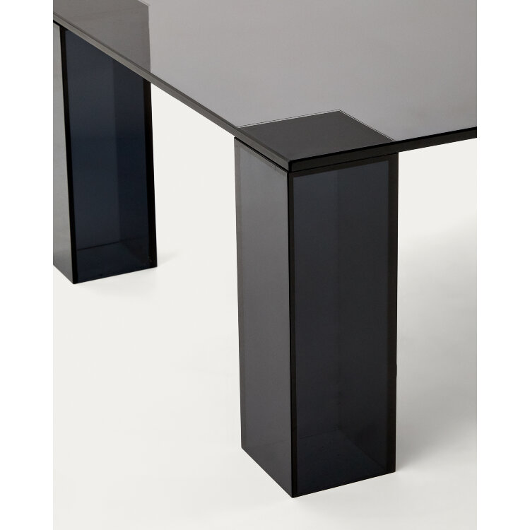 Журнальный столик Adularia из стекла темно-серого цвета 140 x 60