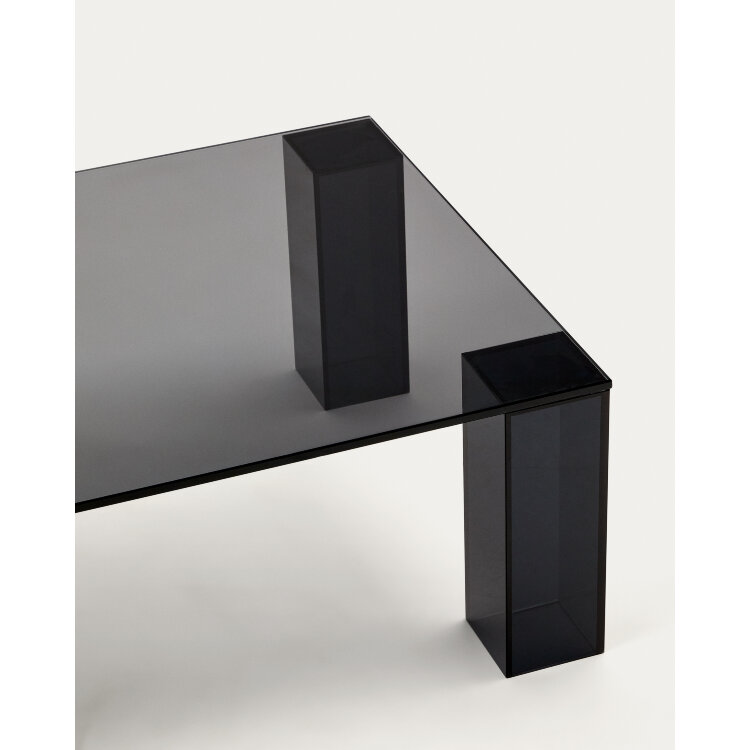 Журнальный столик Adularia из стекла темно-серого цвета 140 x 60