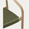 Уличный стул Nina из 100% массива акации и зеленой веревки