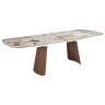 Раздвижной обеденный стол 1186 с столешницей из керамики  и основанием из шпона ореха