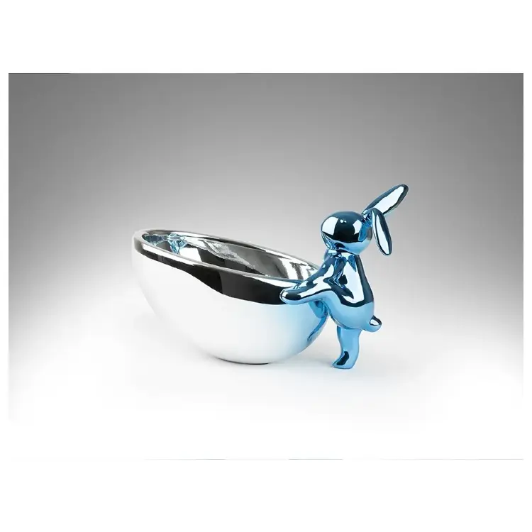 Cuenco Rabbit Декоративная фигура синий/серебряный