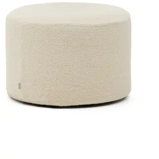 Kaeli Пуф для ног со съемным чехлом из экрю букле Ø 60