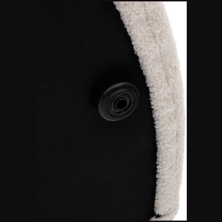 Kaeli Пуф для ног со съемным чехлом из экрю букле Ø 60