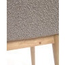 Стул Konna из светло-серой ткани букле с ножками из массива ясеня