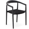 Ydalia Садовый стул из черного тика и черной веревки