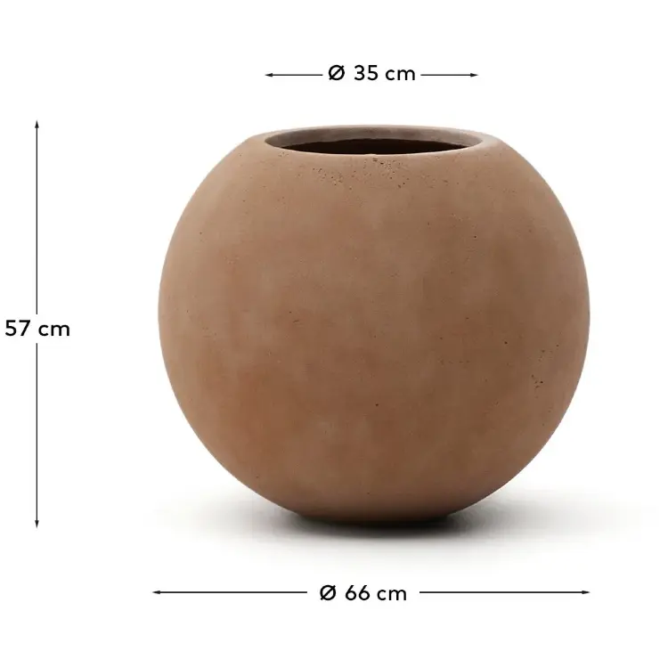 Кашпо Solna терракотовое с эффектом цемента Ø66см