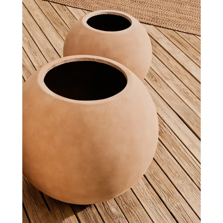 Кашпо Solna терракотовое с эффектом цемента Ø66см