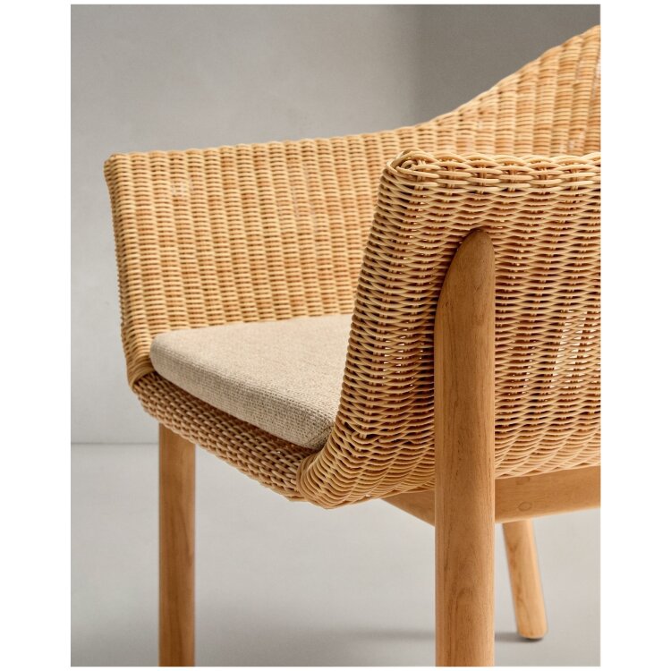 Стул Galea из тикового дерева и синтетического ротанга