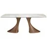 Обеденный стол 1174 овальный с мраморной керамикой и орехом