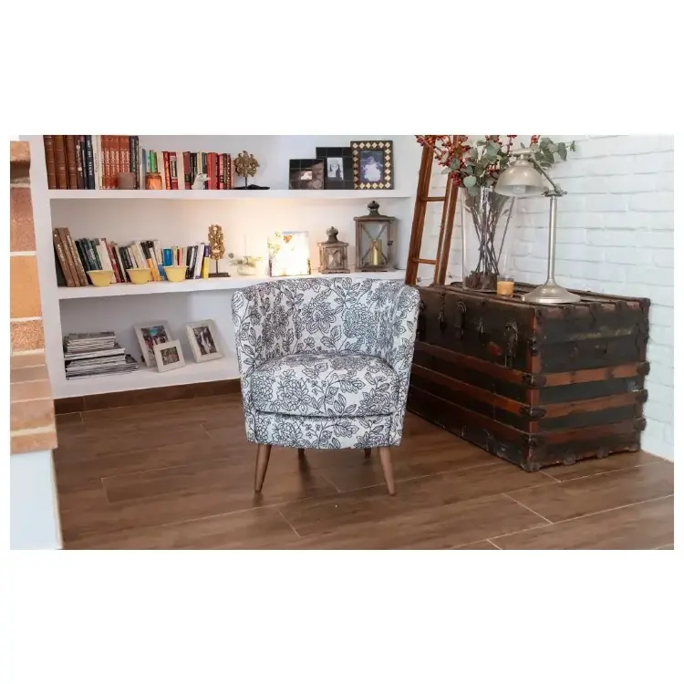 Кресло Peque Wood Legs ткань ALBERO 02 (S.5)