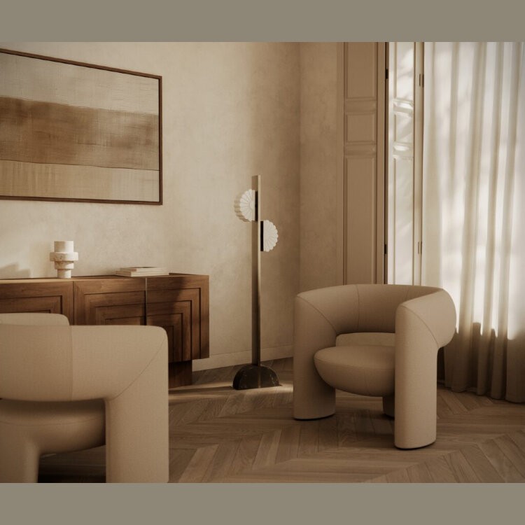 Торшер Gina золотой металл/черный мрамор