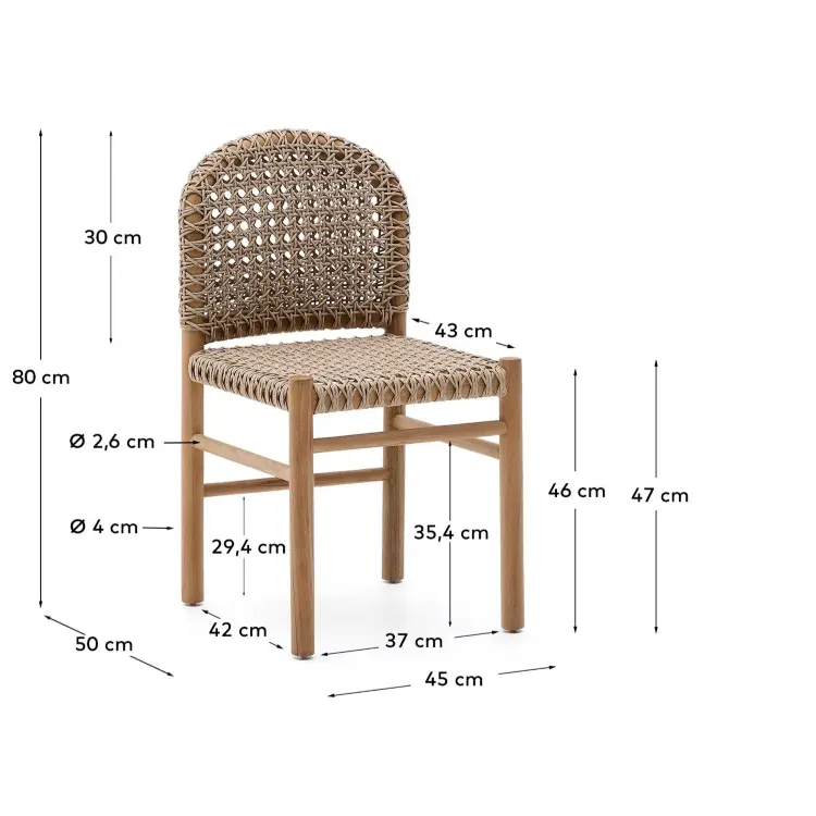 Садовый стул Tavira из массива тикового дерева