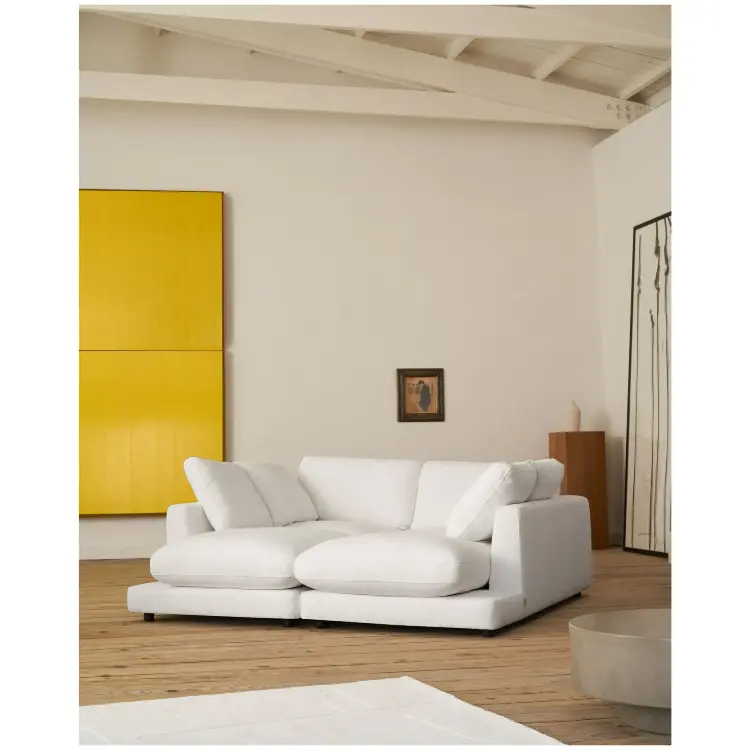 Gala 3-х местный диван с двойным шезлонгом белого цвета 210 см