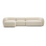 Модульный 4-местный диван Martina цвета экрю с левым шезлонгом 377 см