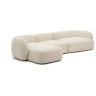 Модульный 4-местный диван Martina цвета экрю с левым шезлонгом 377 см