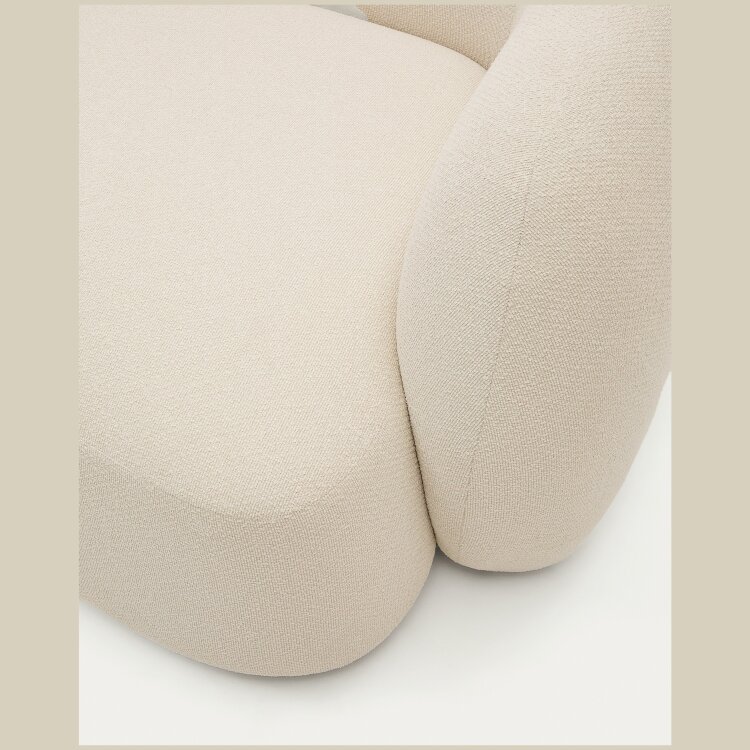 Модульный 4-местный диван Martina цвета экрю с левым шезлонгом 377 см