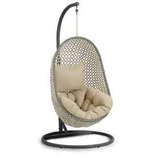 Cira Многоцветное подвесное кресло с темно-серым основанием