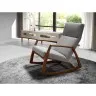 Кресло-качалка 5106/WD972 из серой ткани