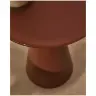 Приставной столик Wilshire из стали с закаленным стеклом с матовой терракотовой отделкой Ø35 см