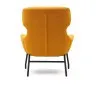 Belina Кресло из горчичной ткани букле и стали с черной отделкой