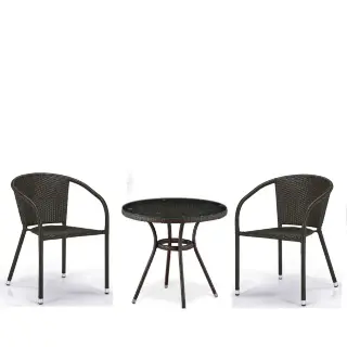 Комплект плетеной мебели T282ANT/Y137C-W53 Brown (2+1)