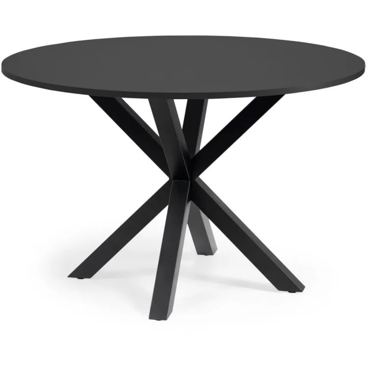 ARYA Круглый Ø 119 cm MDF стол со стальными черными ножками