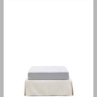 Основание кровати Jaira со съемным чехлом из белого шенилла для матраса 90 х 200 см