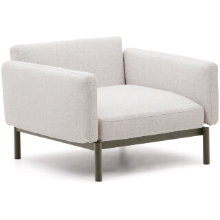 Садовое модульное кресло Sorells из алюминия с зеленой отделкой