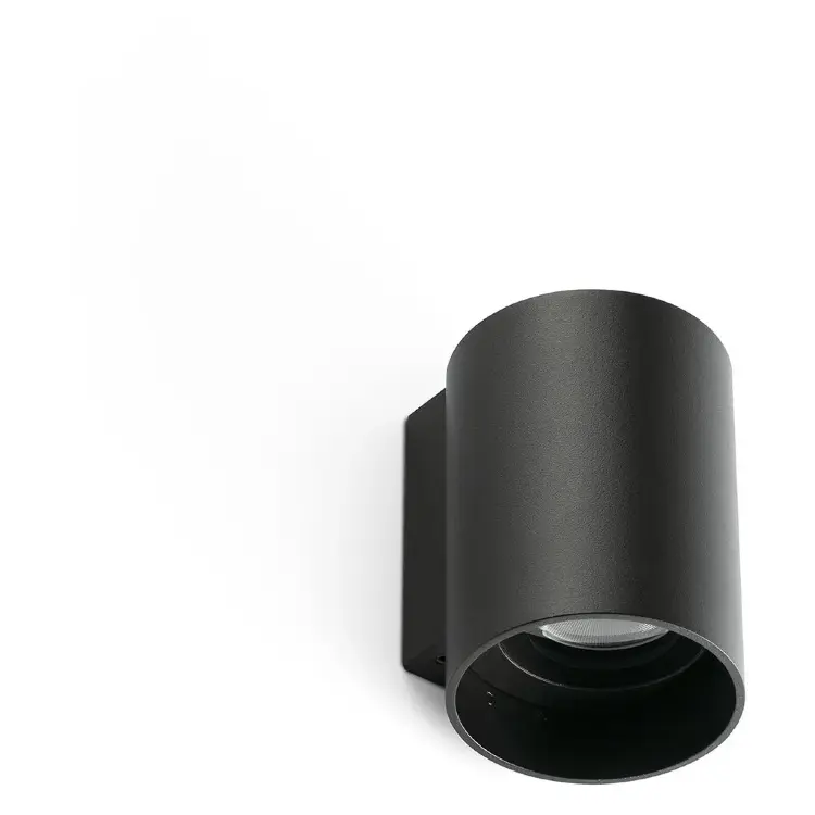 KOV 1L Настенный светильник круглый черный LED 6W 2700K 34°