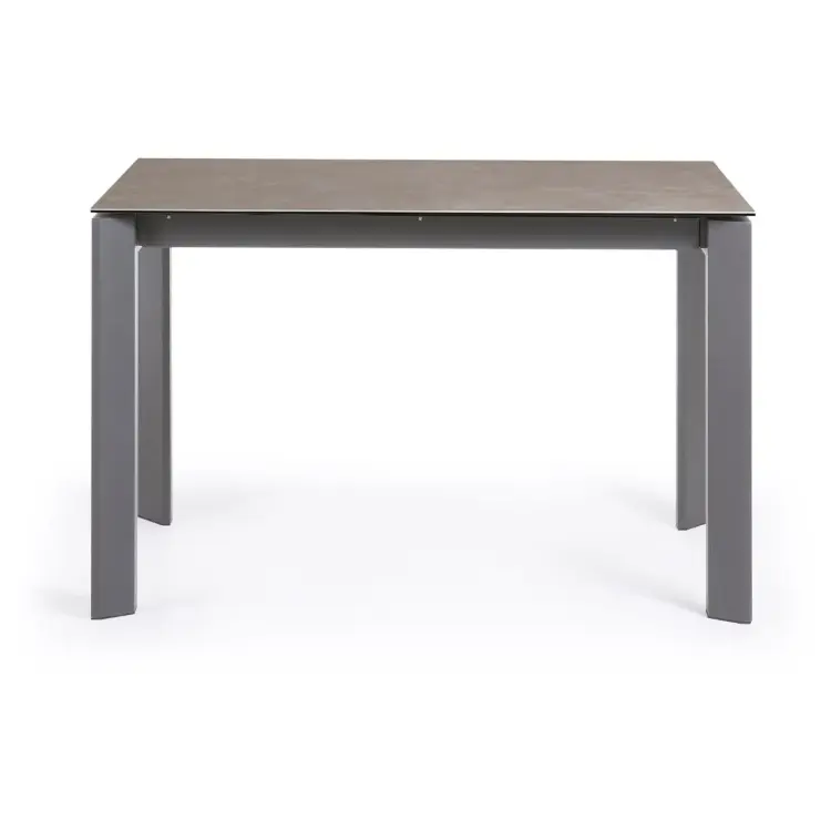 Стол Atta 120 (180) x80 антрацит керамика Vulcano Ash