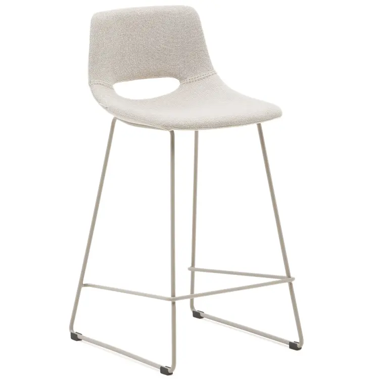 Полубарный стул Zahara бежевого цвета со сталью бежевого цвета