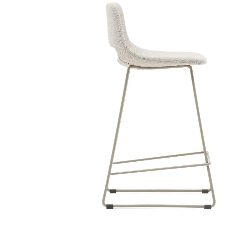 Полубарный стул Zahara бежевого цвета со сталью бежевого цвета