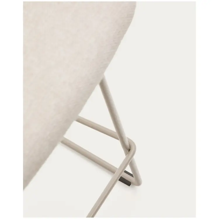 Полубарный стул Zahara бежевого цвета со сталью бежевого цвета