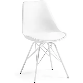 Стул Lars белый с металлическими ножками