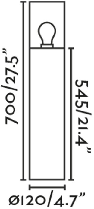 Проблесковый маячок Kila темно-серый/прозрачный H700 E27