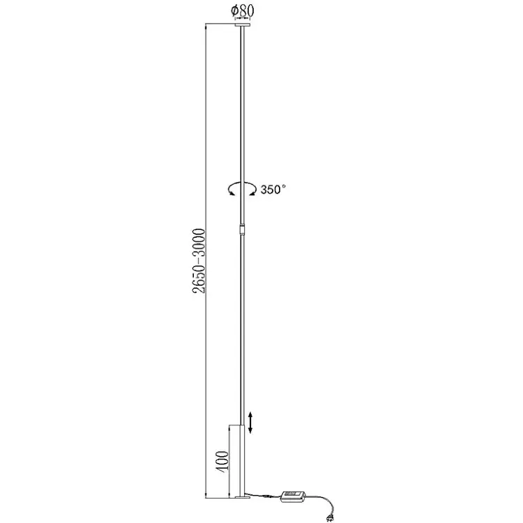 Настенно-потолочный светильник VERTICAL 7354 черный