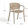 Уличный стул Ania бежевый пластиковый