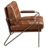 Кресло 5166 из коньячно-коричневой кожи