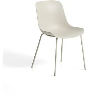 Бежевый стул Altea из пластика и стали с бежевой отделкой