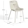 Бежевый стул Altea из пластика и стали с бежевой отделкой